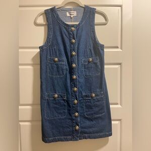 Reformation Tropez Blue Denim Sleeveless Mini Dress